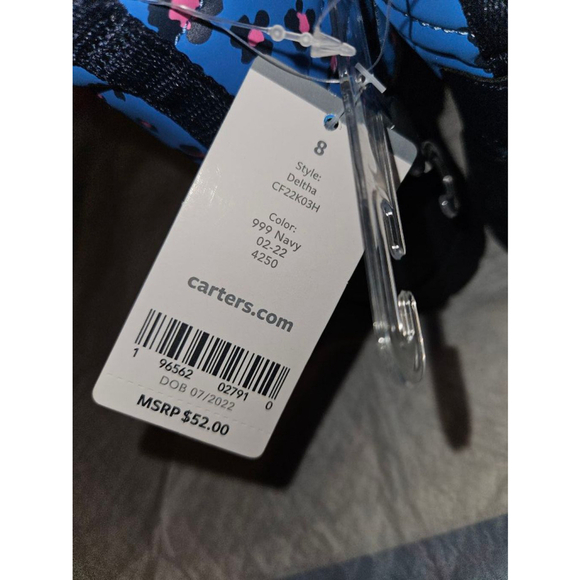 Carter's Deltha Winter Snow Boots Girls Size 8 Baby Toddler Blue Pink NEW - Picture 2 of 12